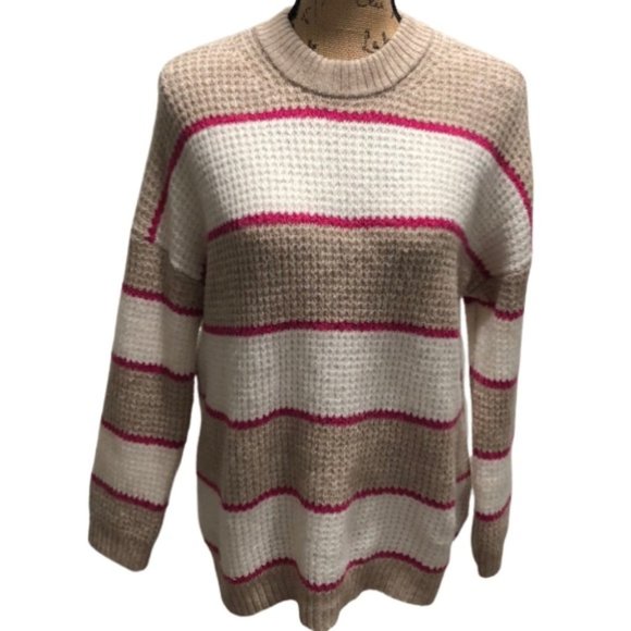American Eagle Outfitters Sweaters - {American Eagle} Wide Stripe Waffle Knit Sweater
